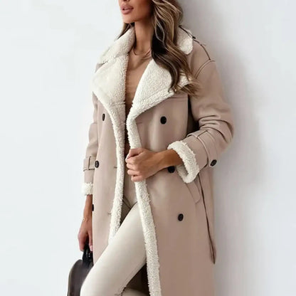 Fleece Jas Lange Teddykraag Warm en Stijlvol