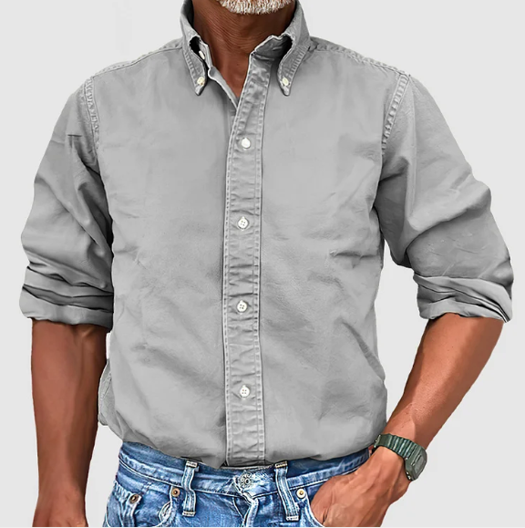 Heren Overhemd Lange Mouw Olaf Stijl