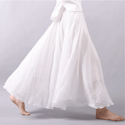 Linnen Maxi Rok Bohemian Stijl Elegant Zomer - StudioMarella