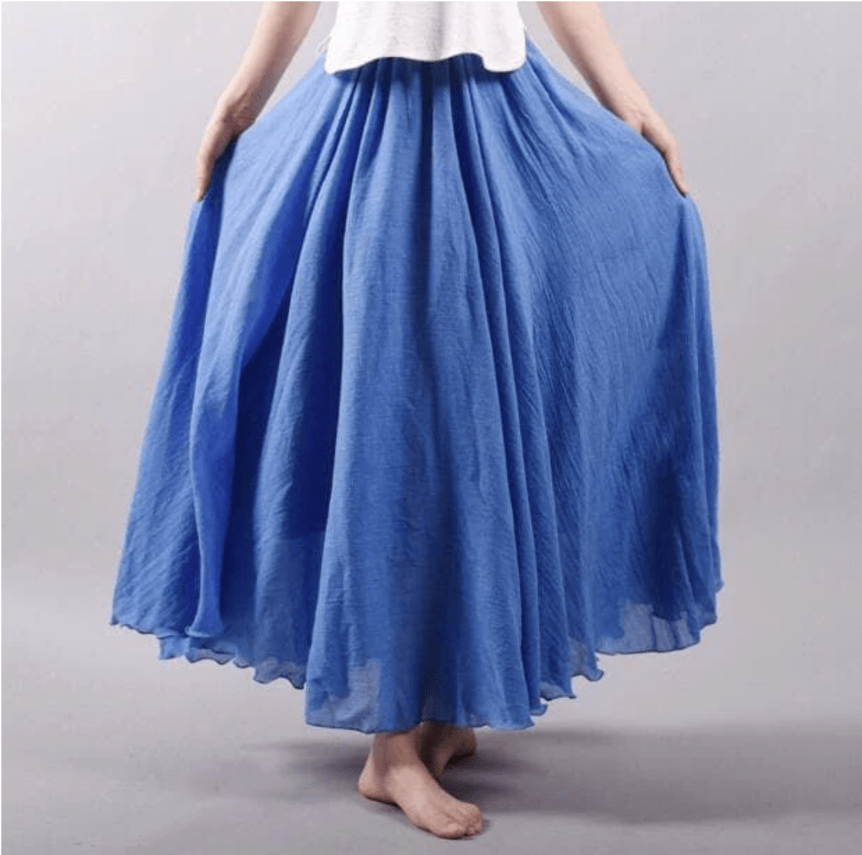 Linnen Maxi Rok Bohemian Stijl Elegant Zomer