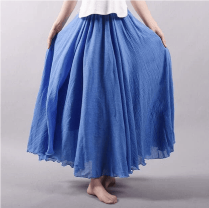 Linnen Maxi Rok Bohemian Stijl Elegant Zomer