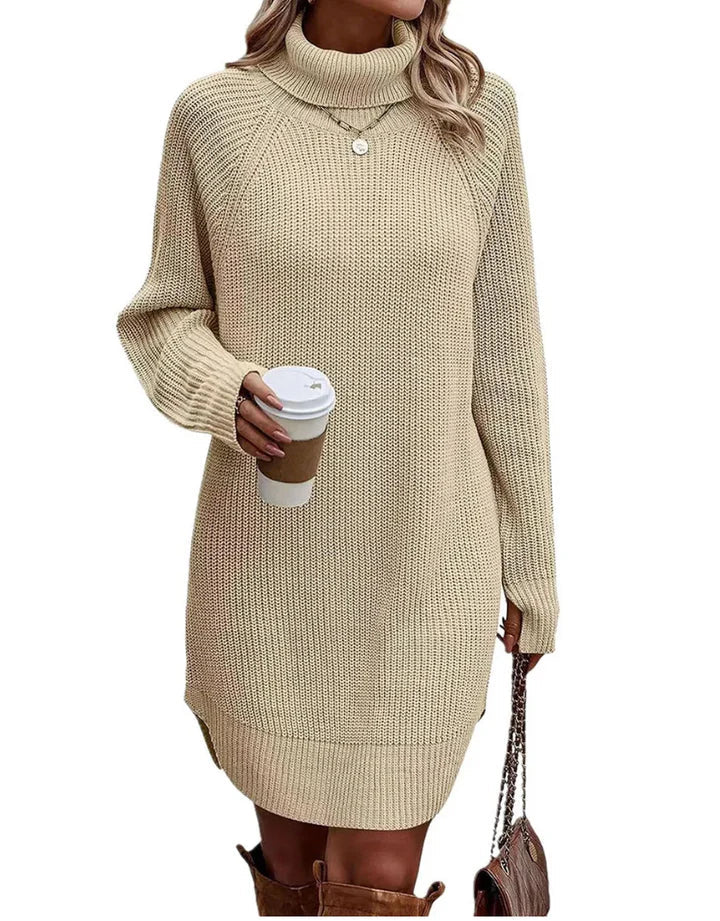 Dames Jurk Gebreid Warm met Lange Mouwen voor Winter - StudioMarella