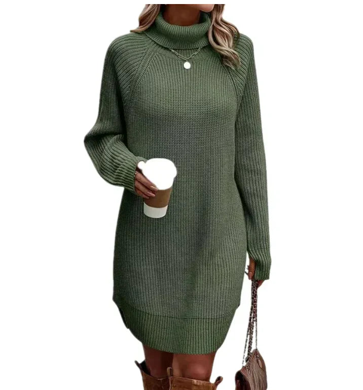 Dames Jurk Gebreid Warm met Lange Mouwen voor Winter