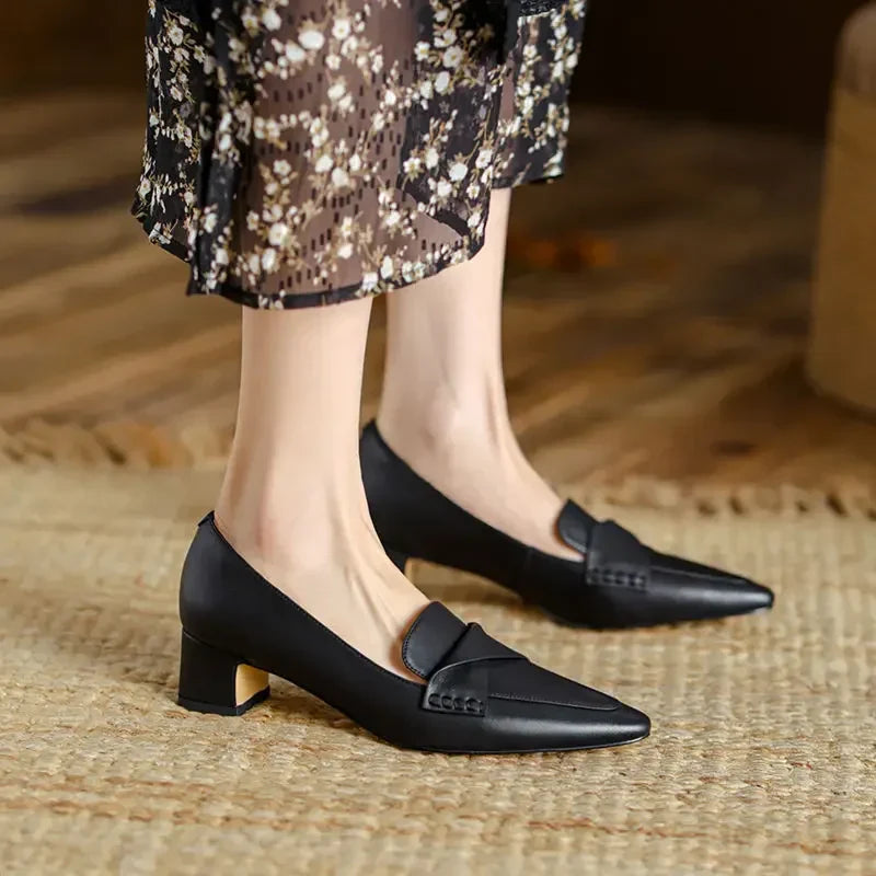 Dames Zomerschoenen Mocassins Comfortabel Leer