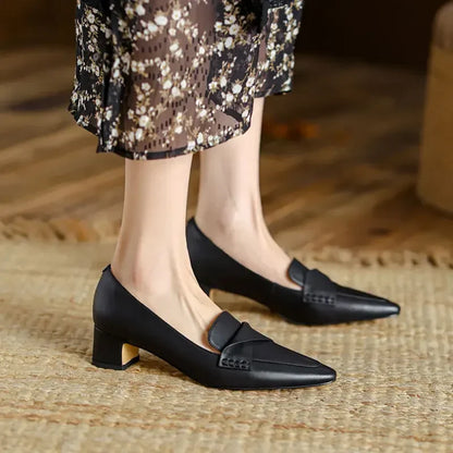 Dames Zomerschoenen Mocassins Comfortabel Leer