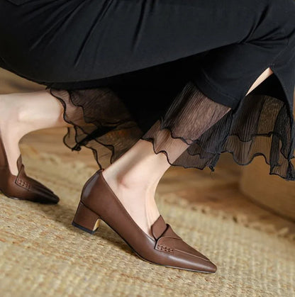Dames Zomerschoenen Mocassins Comfortabel Leer