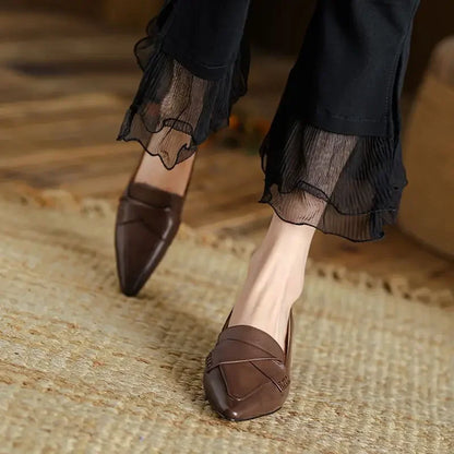 Dames Zomerschoenen Mocassins Comfortabel Leer