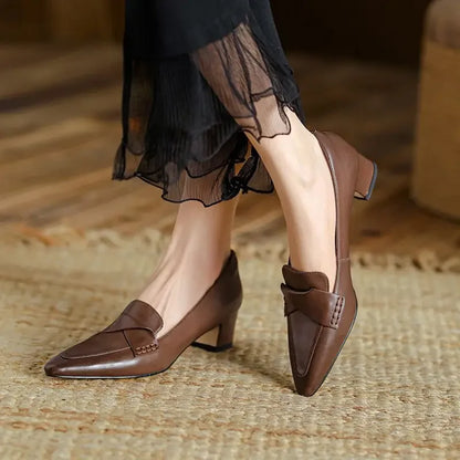 Dames Zomerschoenen Mocassins Comfortabel Leer - StudioMarella