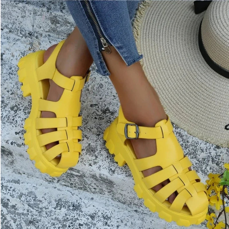 Sandalen Vintage Stijl Met Comfortabele Zool