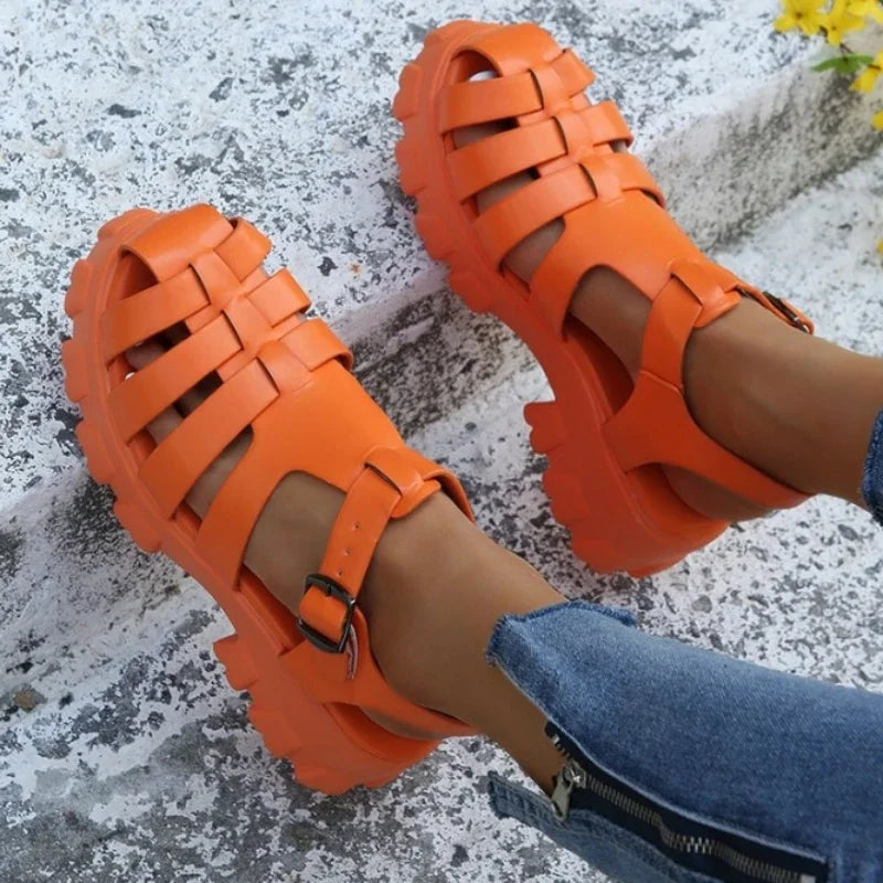 Sandalen Vintage Stijl Met Comfortabele Zool