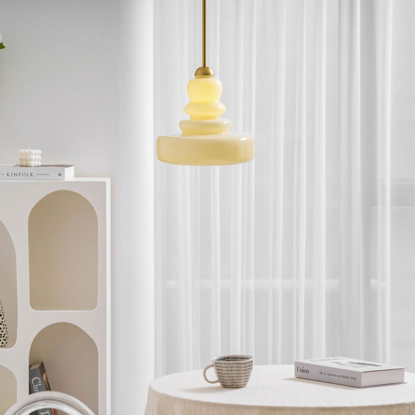 Glazen Hanglamp Industrieel Design Amber & Beige Schoolhouse E26/E27 Fitting Ø30cm voor Woonkamer Keuken Eetkamer