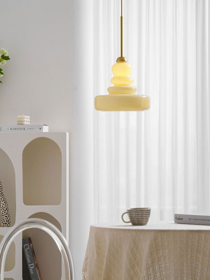 Glazen Hanglamp Industrieel Design Amber & Beige Schoolhouse E26/E27 Fitting Ø30cm voor Woonkamer Keuken Eetkamer