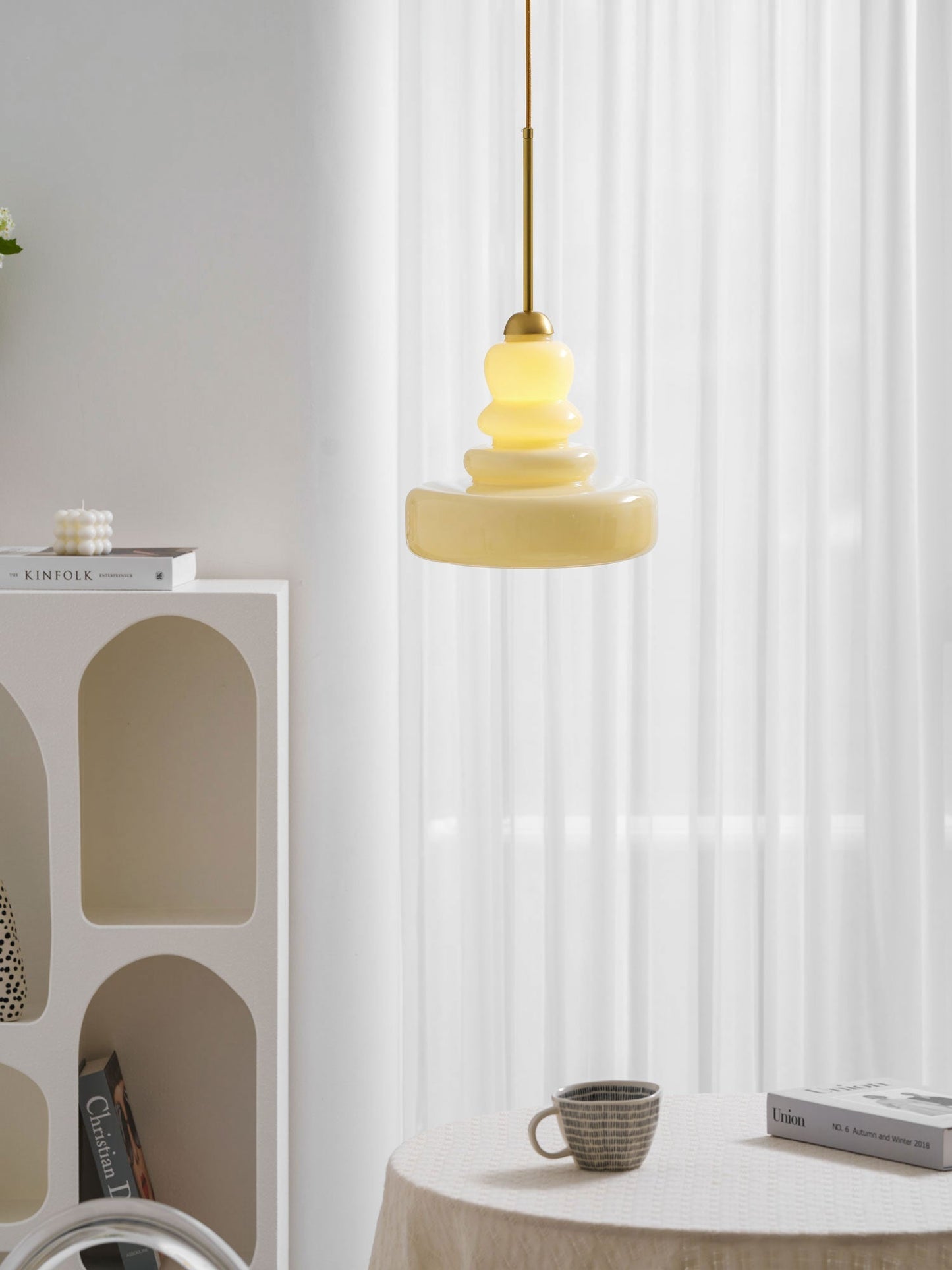 Glazen Hanglamp Industrieel Design Amber & Beige Schoolhouse E26/E27 Fitting Ø30cm voor Woonkamer Keuken Eetkamer