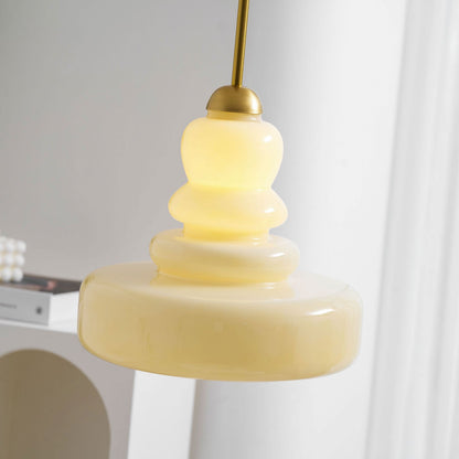 Glazen Hanglamp Industrieel Design Amber & Beige Schoolhouse E26/E27 Fitting Ø30cm voor Woonkamer Keuken Eetkamer