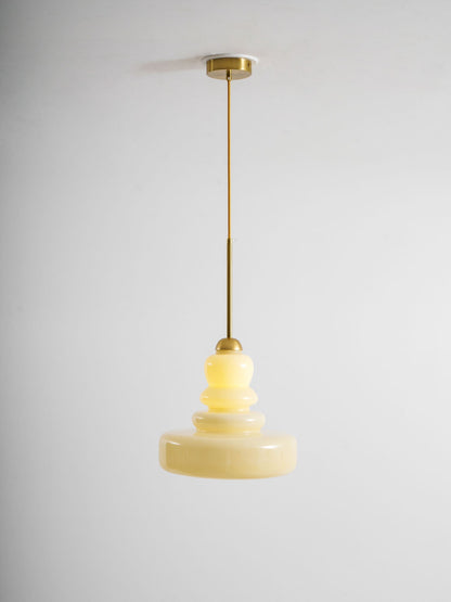 Glazen Hanglamp Industrieel Design Amber & Beige Schoolhouse E26/E27 Fitting Ø30cm voor Woonkamer Keuken Eetkamer