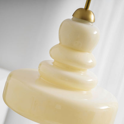 Glazen Hanglamp Industrieel Design Amber & Beige Schoolhouse E26/E27 Fitting Ø30cm voor Woonkamer Keuken Eetkamer