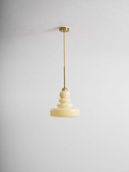 Glazen Hanglamp Industrieel Design Amber & Beige Schoolhouse E26/E27 Fitting Ø30cm voor Woonkamer Keuken Eetkamer