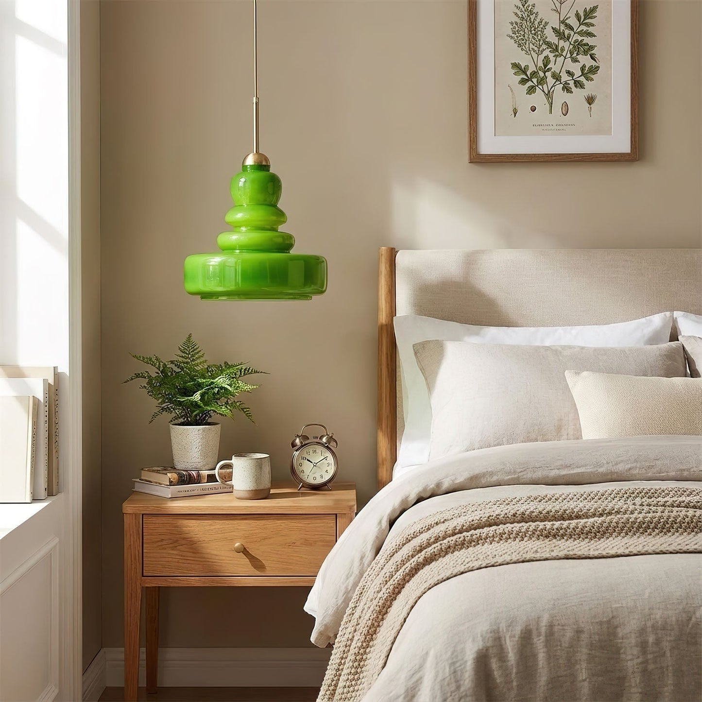 Glazen Hanglamp Industrieel Design Amber & Beige Schoolhouse E26/E27 Fitting Ø30cm voor Woonkamer Keuken Eetkamer