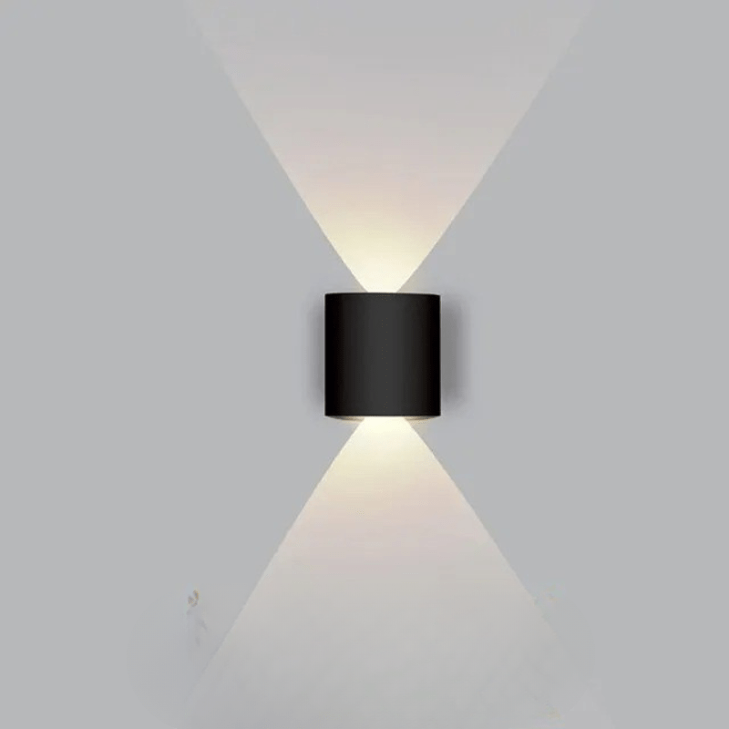 Waterdichte led buitenwandlamp met modern aluminium design en up & downlight