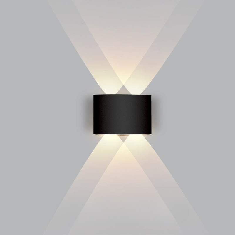 Waterdichte led buitenwandlamp met modern aluminium design en up & downlight