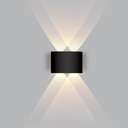 Waterdichte led buitenwandlamp met modern aluminium design en up & downlight