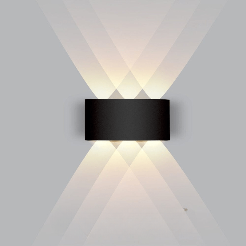 Waterdichte led buitenwandlamp met modern aluminium design en up & downlight