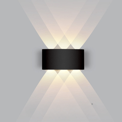 Waterdichte led buitenwandlamp met modern aluminium design en up & downlight