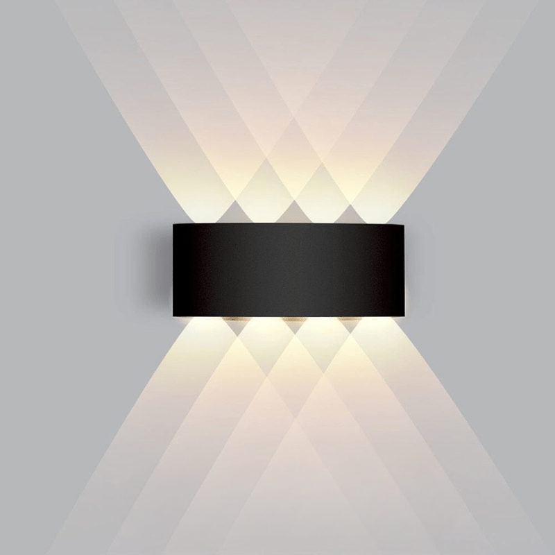 Waterdichte led buitenwandlamp met modern aluminium design en up & downlight
