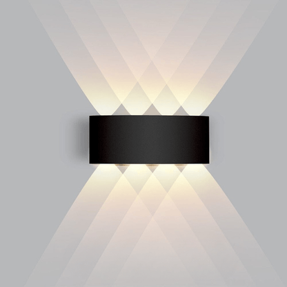 Waterdichte led buitenwandlamp met modern aluminium design en up & downlight