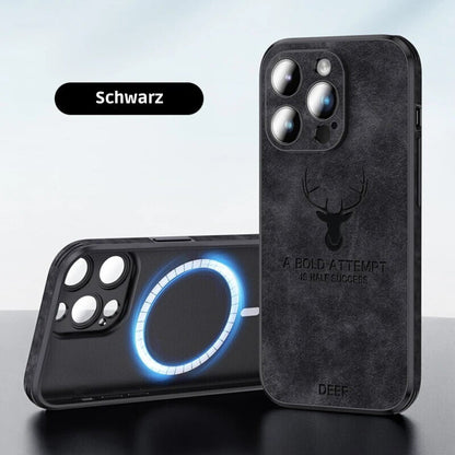 Smartphone Hoesje in Leerlook — Slank Design met Valbescheming & MagSafe-Compatibiliteit voor iPhone 16/15/14/13/12