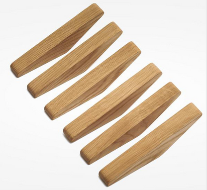 Wandhaken Hout Set van 2 13,5 cm Naturel Kapstok Badkamer Hal Handdoekhaak Wandkapstok Minimalistisch Boho Interieur