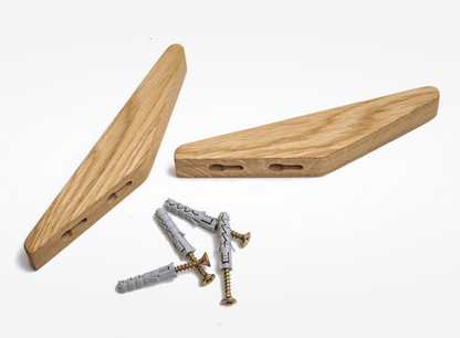 Wandhaken Hout Set van 2 13,5 cm Naturel Kapstok Badkamer Hal Handdoekhaak Wandkapstok Minimalistisch Boho Interieur