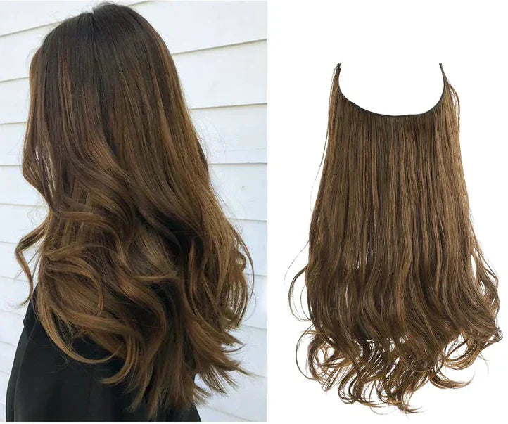 Echthaar Extensions met Natuurlijke Golvende Volume Blond 35-45cm