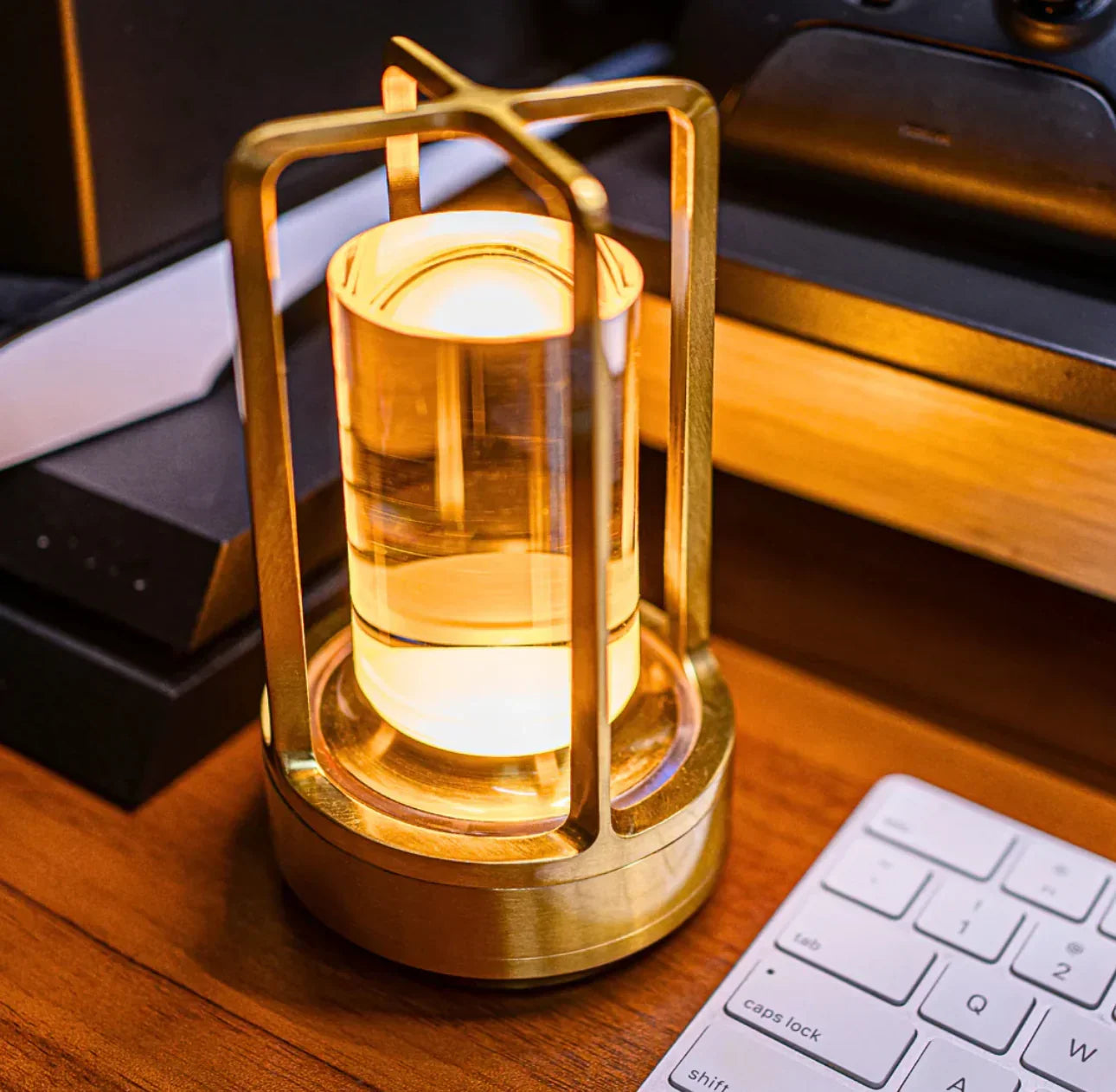 Decoratieve Kristallen Tafellamp Oplaadbaar Draadloos LED Nachtlampje met Drie Lichtstanden Dimbaar Modern Design 18cm