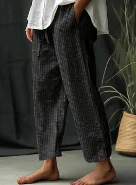 Streepjes Broek voor Vrouw Elegante Klassieke Stijl