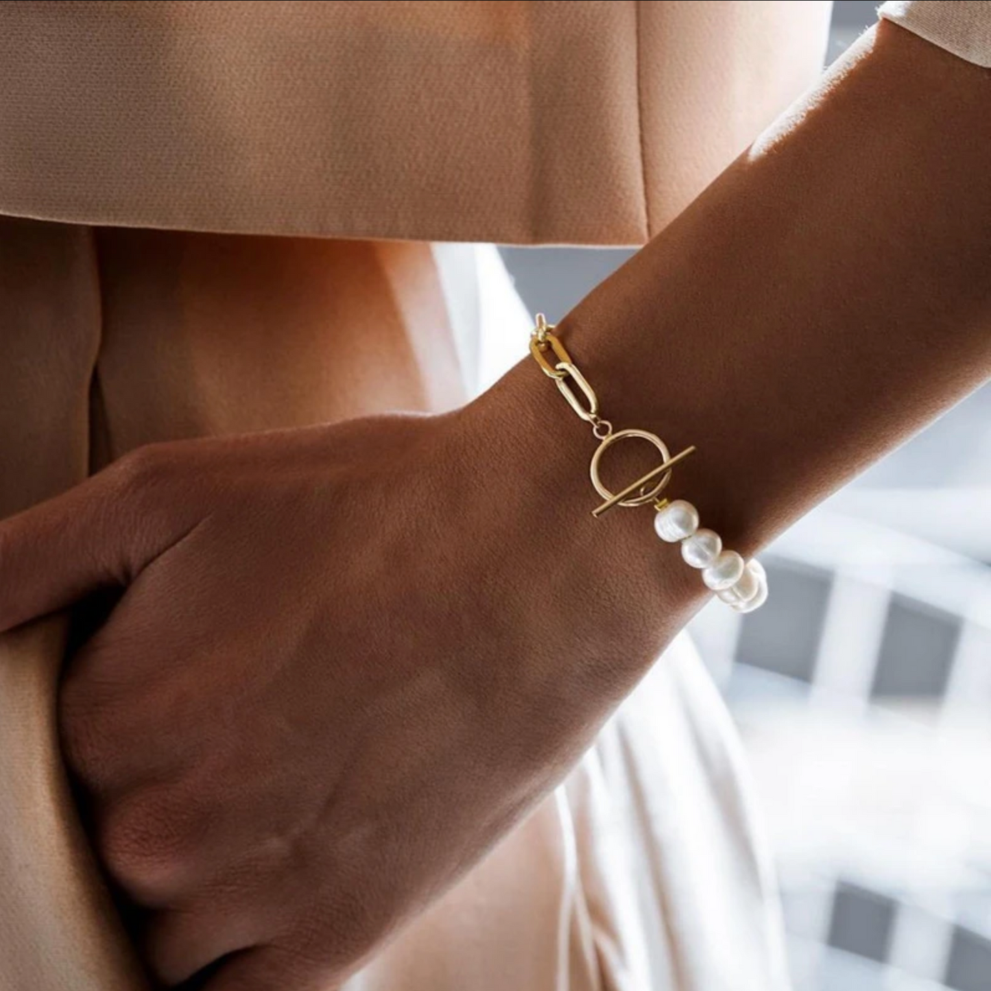 Parelsieradenset met Armband en Ketting Elegante Set