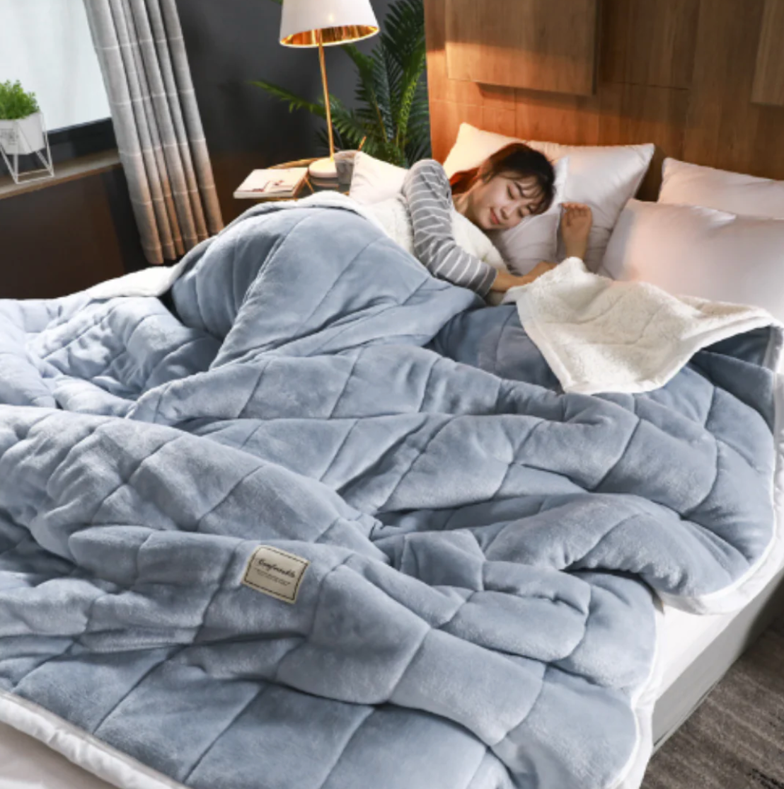 Zachte Deken 3-laags Warm voor Bank en Bed