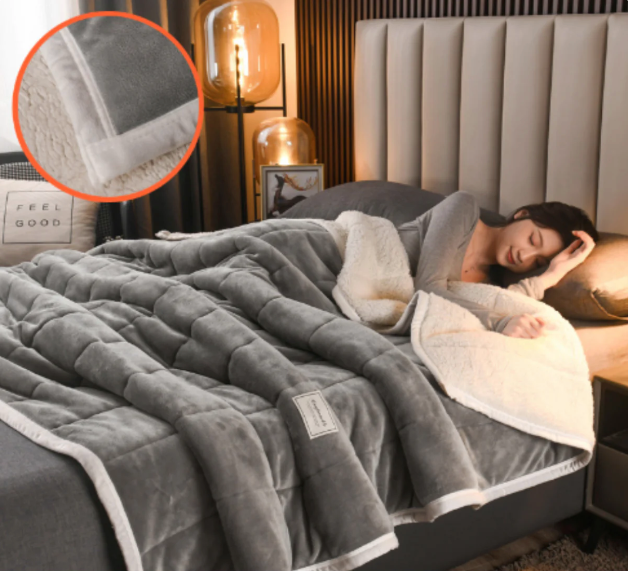 Zachte Deken 3-laags Warm voor Bank en Bed