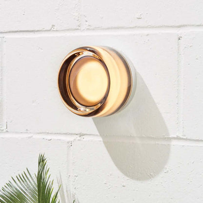 Wandlamp LED Acryl Aluminium Amber Dimple Design Compact 13cm Woonkamer Slaapkamer Sfeerlamp