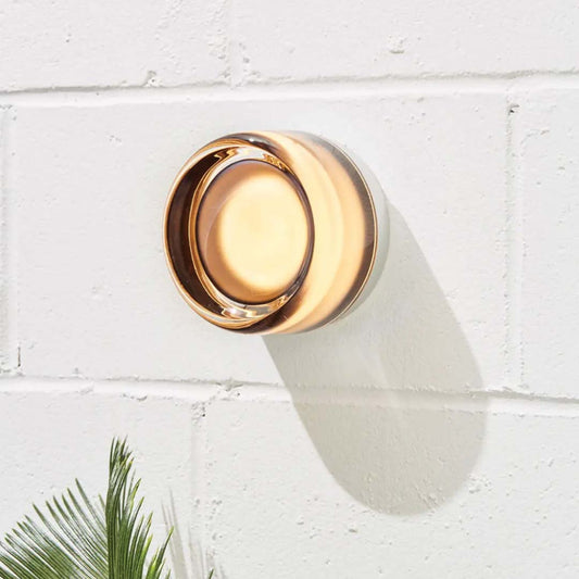 Wandlamp LED Acryl Aluminium Amber Dimple Design Compact 13cm Woonkamer Slaapkamer Sfeerlamp