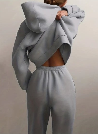 Dames Joggingpak Comfortabel met Kap en Lange Mouwen