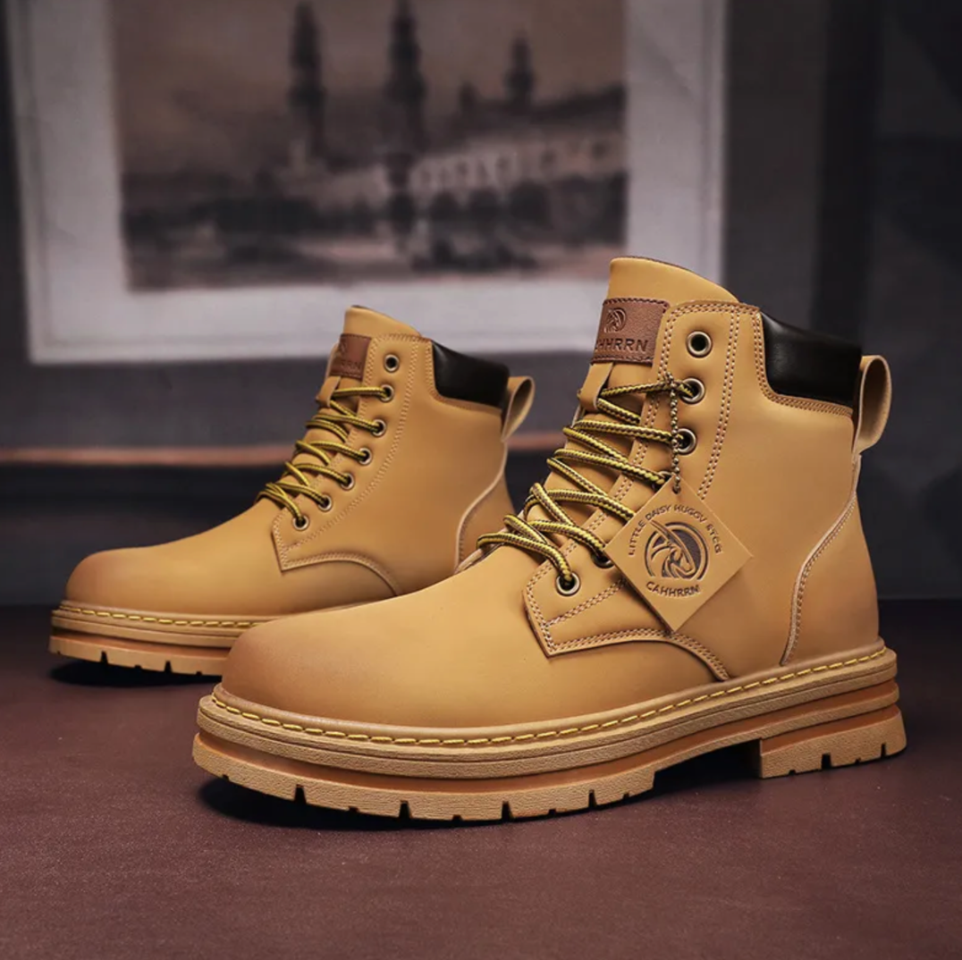 Leren Heren Boots Comfortabel Antislip voor Voetklachten