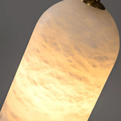 Marmeren Hanglamp met Koperen Afwerking – Moderne Scandinavische Verlichting