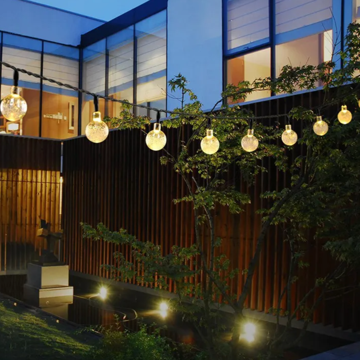 Zonne-energie Fonkelende Tuinverlichting 10 Meter LED Snoer Waterdicht IP65 Buitenverlichting Sfeerlampen voor Tuin Terras en Balkon