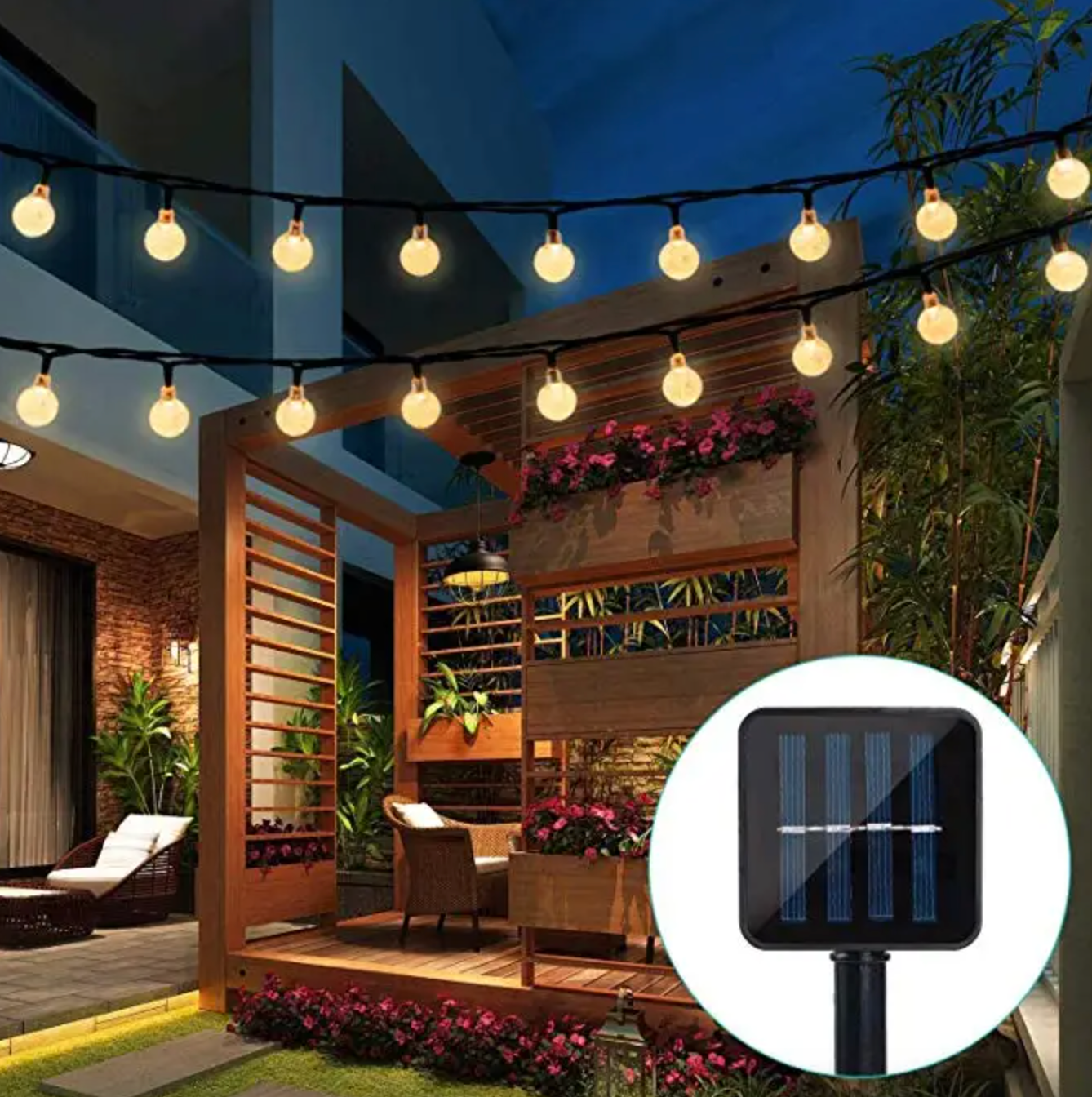Zonne-energie Fonkelende Tuinverlichting 10 Meter LED Snoer Waterdicht IP65 Buitenverlichting Sfeerlampen voor Tuin Terras en Balkon