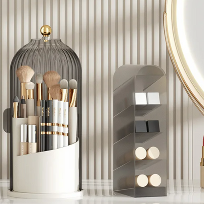 Draaibare Acryl Make-up Organizer – 360° Cosmetica Opbergbox Transparant Waterdicht – Beauty Display Standaard voor Badkamer en Kaptafel