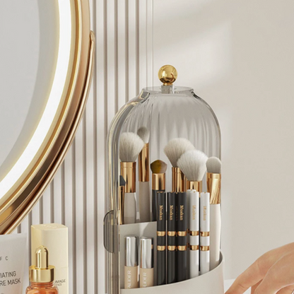 Draaibare Acryl Make-up Organizer – 360° Cosmetica Opbergbox Transparant Waterdicht – Beauty Display Standaard voor Badkamer en Kaptafel