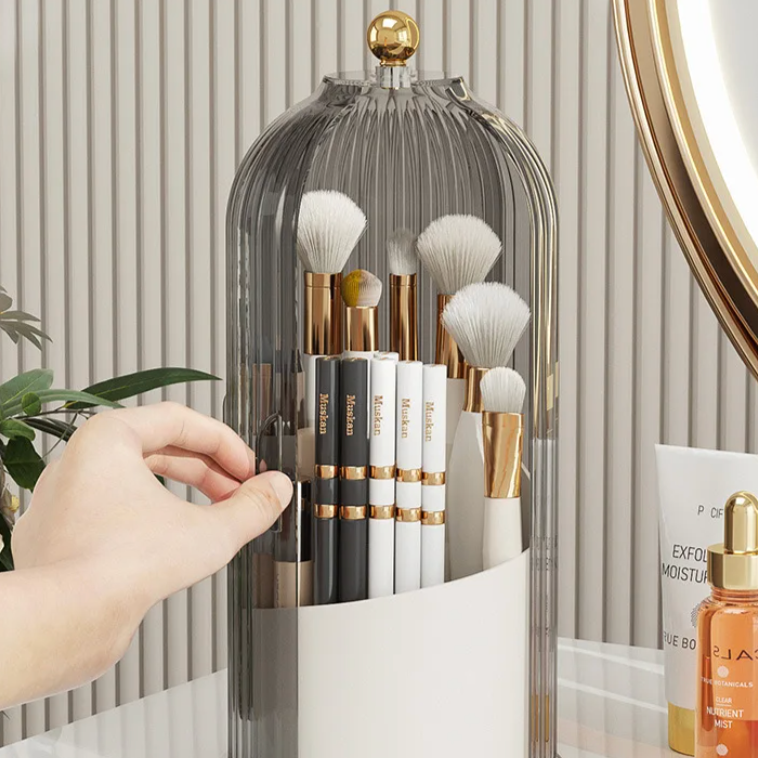 Draaibare Acryl Make-up Organizer – 360° Cosmetica Opbergbox Transparant Waterdicht – Beauty Display Standaard voor Badkamer en Kaptafel