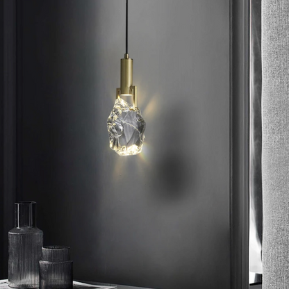 Kristallen Hanglamp met Verstelbare Kabel | Goudkleurige Verlichting voor Woonkamer en Eetkamer | Moderne Decoratieve Lamp