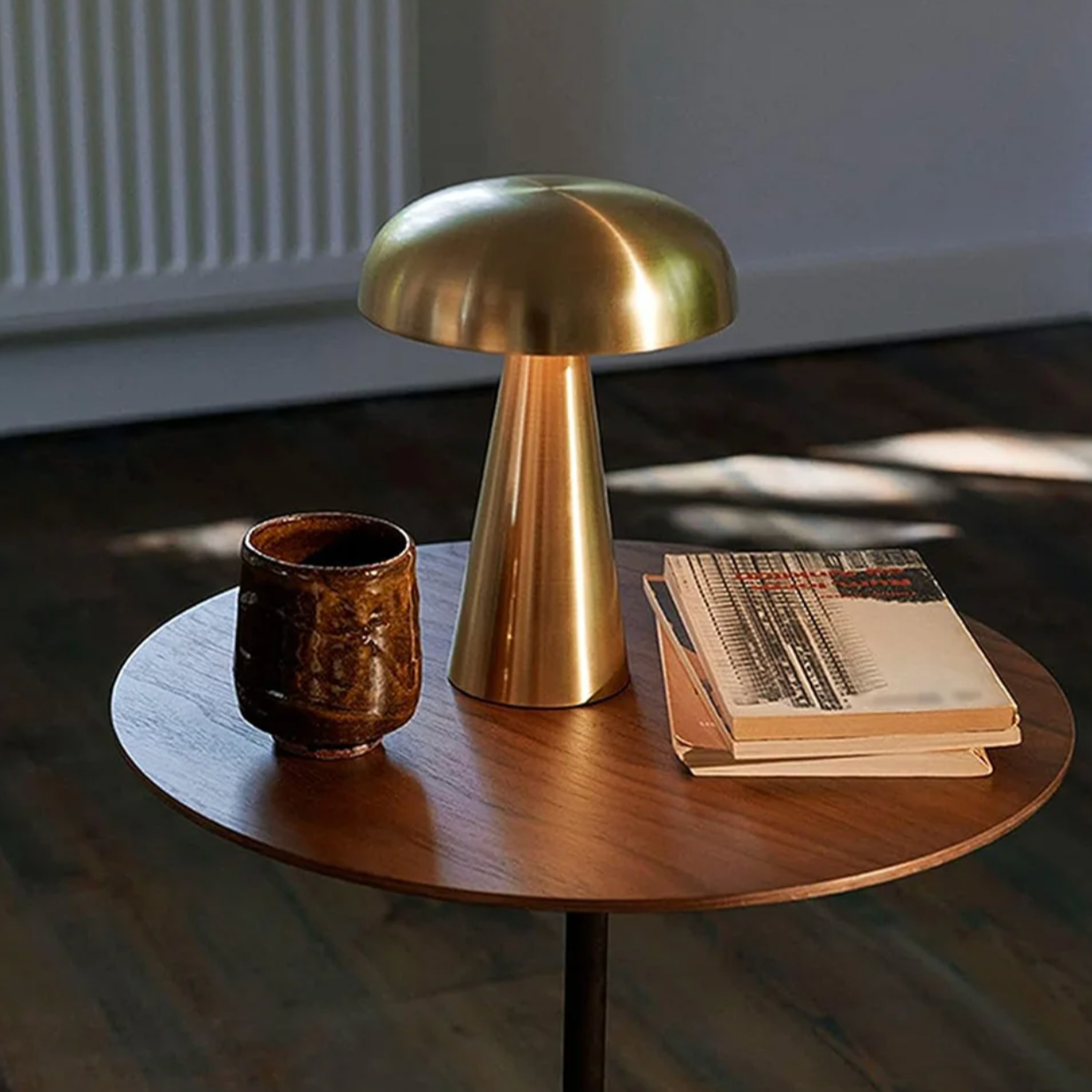 Decoratieve Paddenstoel Tafellamp LED Draadloos Oplaadbaar Metaal 21cm Drie Kleurtemperaturen Scandinavisch Design Nachtverlichting Sfeerlamp